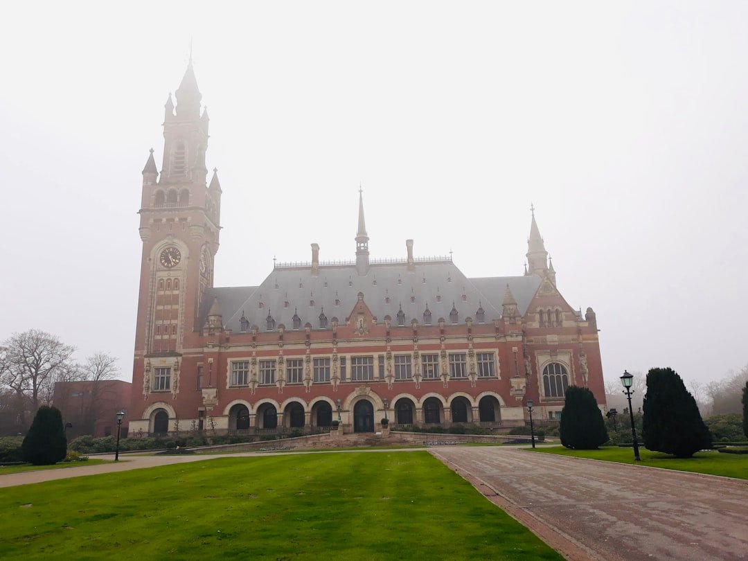 Historic government building in The Hague, Netherlands immigration