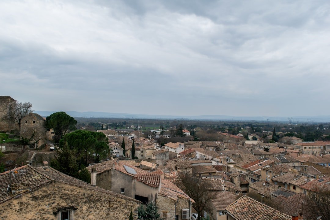 French healthcare system historic village rooftops in Provence France