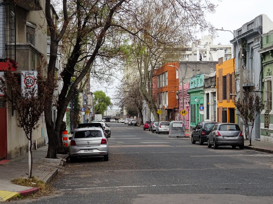 Residential apartment buildings in a Brazilian city neighborhood